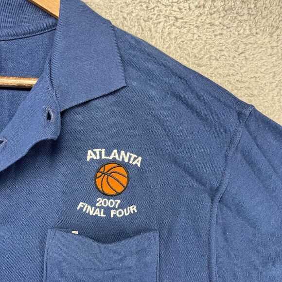 Vintage Atlanta Final Four Polo Shirt Men's Extra Large Blue Embroidered 2007 - Picture 6 of 12